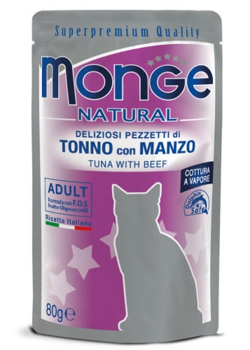Monge Natural Cat Adult Tuna&Beef 80g